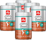 ILLY 6 cartoni di caffè in grani da 250 grammi cadauno, Selezione Arabica, Brasile, certificato Cerrado Mineiro, Regenagri