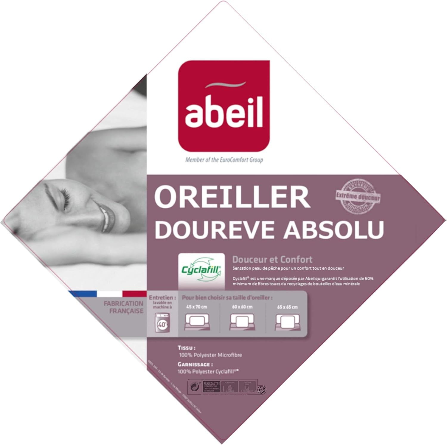 Cuscino Abeil Dourêve, bianco, 45 X 70 Cm, 1 pz (1 pz) Naty Shop cuscini standard