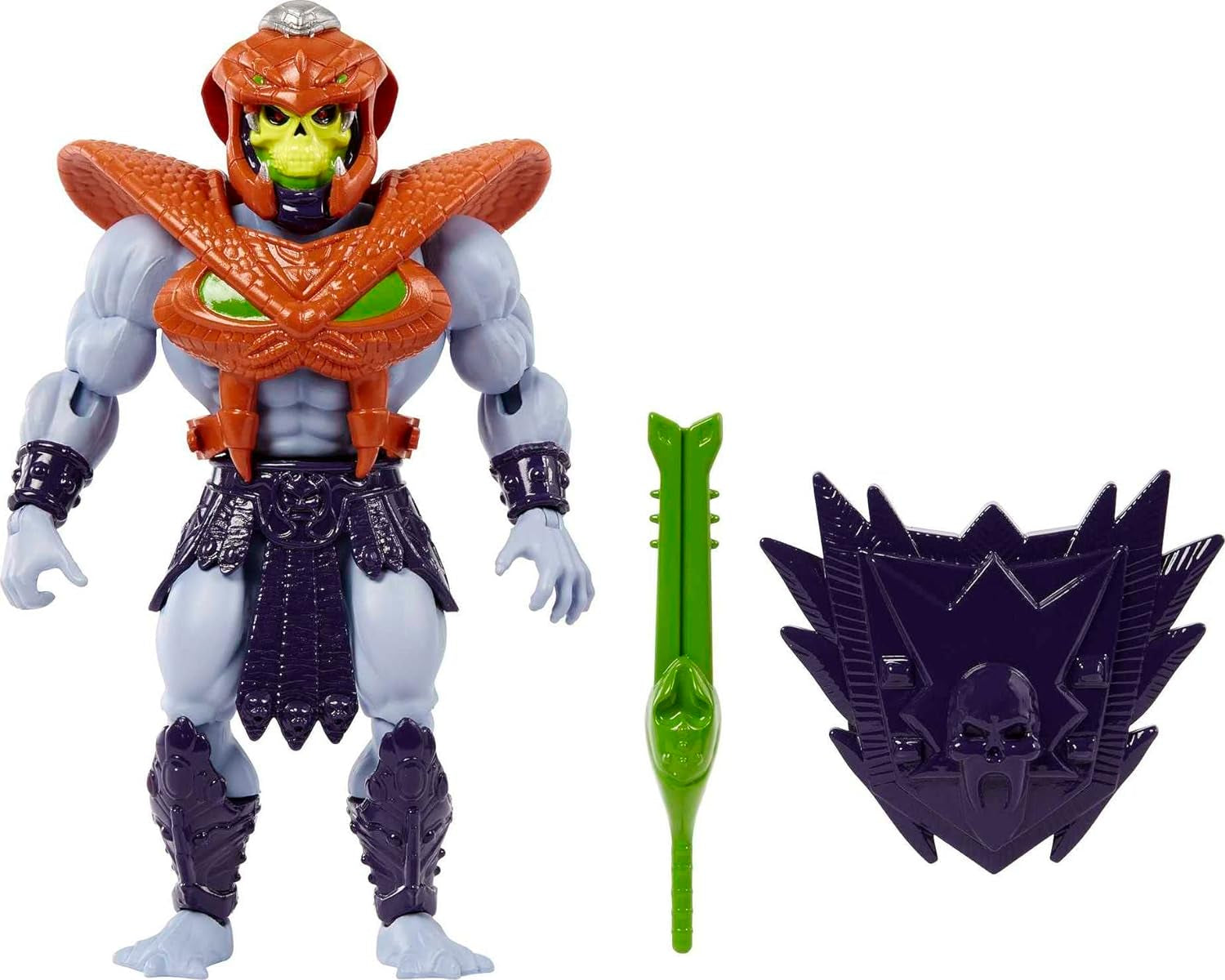 MASTERS of the UNIVERSE Snake Armor Skeletor - 16 giunti mobili, confezione retrò, mini fumetto, per bambini dai 6 anni in su e collezionisti adulti, action figure HKM68 Naty Shop Titolo predefinito