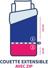 Trapunta per bambini Bleu Câlin 140X(150+50) Cm Speciale per lettino per bambini, trapunta temperata espandibile fino a 140X200 Cm, lavabile a 95°, bianco Trapunte e trapunte Naty Shop