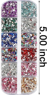 2000 pezzi Bunte Strasssteine ​​​​Nägel Glitzersteine ​​​​Ciondoli per unghie Nail art Edelsteine ​​​​Nagel Steine ​​​​Glitzer Steine ​​​​Nagel Charms Nägel Zubehör Kristalle Diamant Nageldesign Strass Nail Art Strass Nail Gems