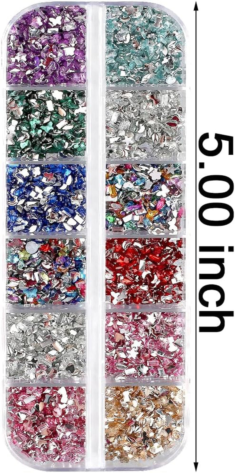 2000 pezzi Bunte Strasssteine ​​​​Nägel Glitzersteine ​​​​Ciondoli per unghie Nail art Edelsteine ​​​​Nagel Steine ​​​​Glitzer Steine ​​​​Nagel Charms Nägel Zubehör Kristalle Diamant Nageldesign Strass Nail Art Strass Nail Gems