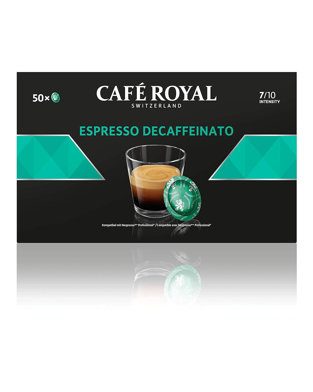 Espresso Forte 50 cialde per macchina professionale Nespresso - Intensità 7/10 - UTZ-zertifiziert & Espresso Decaffeinato 50 cialde per macchina professionale Nespresso - Intensità 7/10