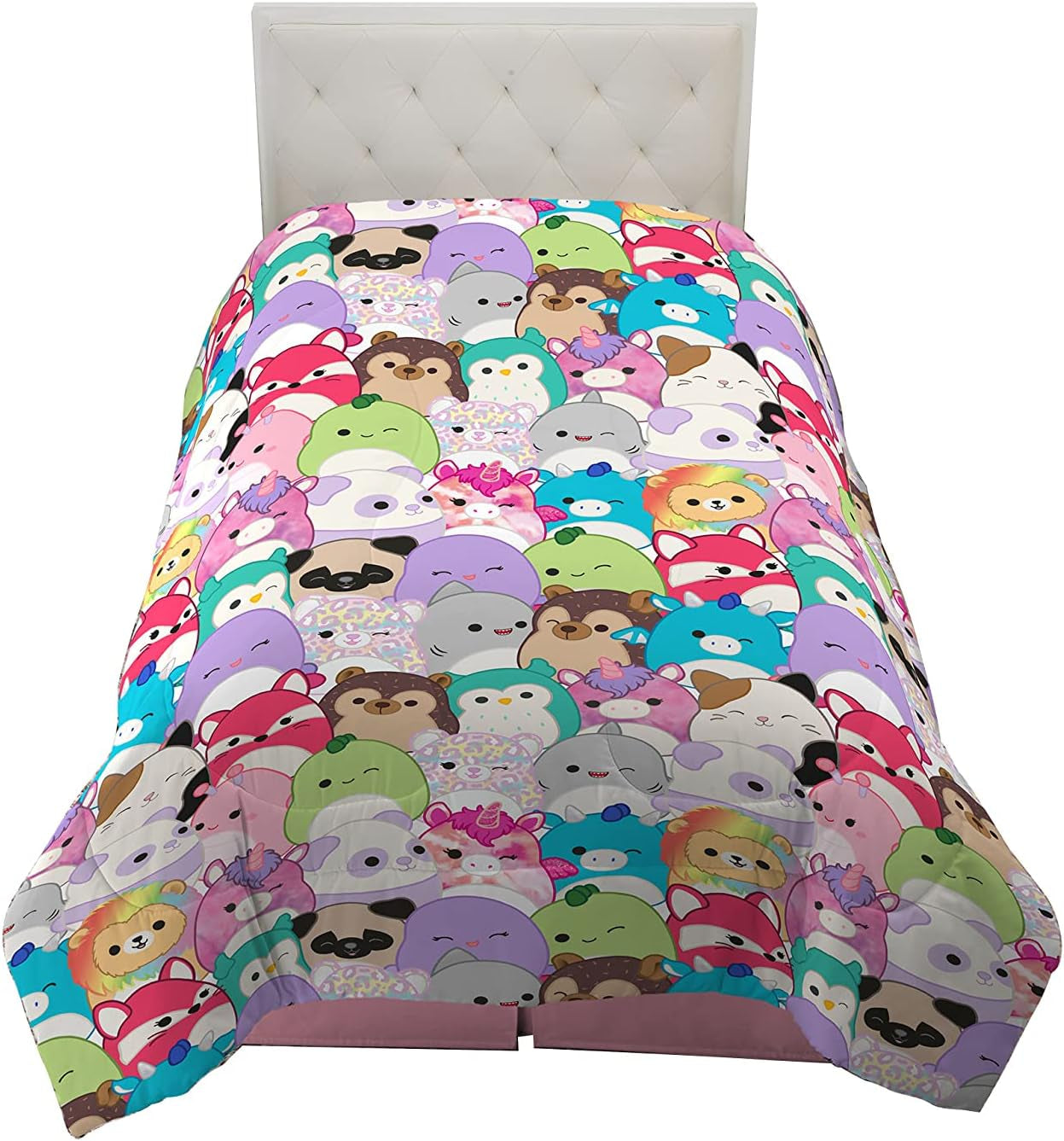 Franco Squishmallows Biancheria da Letto, Morbida Microfibra, per Letti Matrimoniali Naty Shop Piumini e Trapunte Twin Top