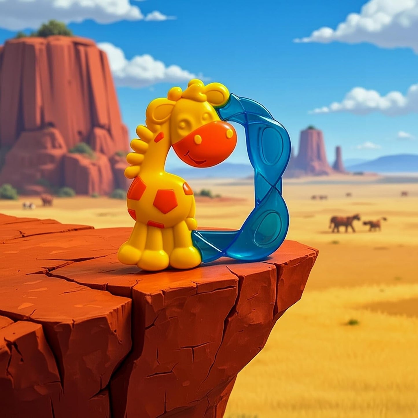 Playgro Jerry Giraffa Massaggiagengive - Massaggiagengive per neonati - Massaggiagengive in silicone - Massaggiagengive in silicone - Aiuto per la dentizione - Silicone - Massaggiagengive per neonati - Colorato