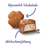 Milka Little Thank You Chocolates 12 x 44g, finissimi cioccolatini alla crema al latte ricoperti di cioccolato al latte alpino (confezione da 5)
