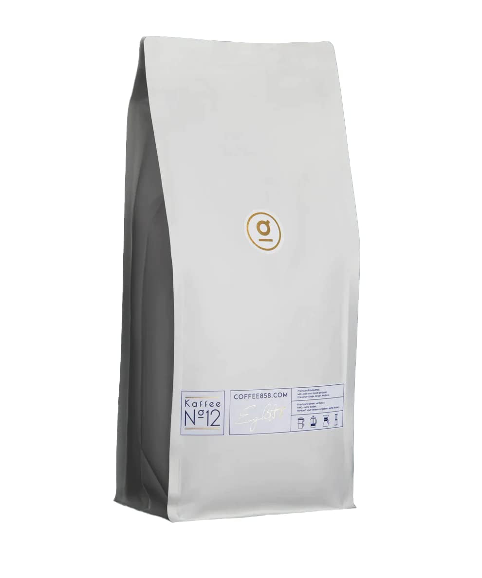 Chicchi di caffè etiope (n. 12) - I migliori Arabica monorigine di Coffee858 (1000 g) - Caffè complesso con delicati sapori di frutti di bosco