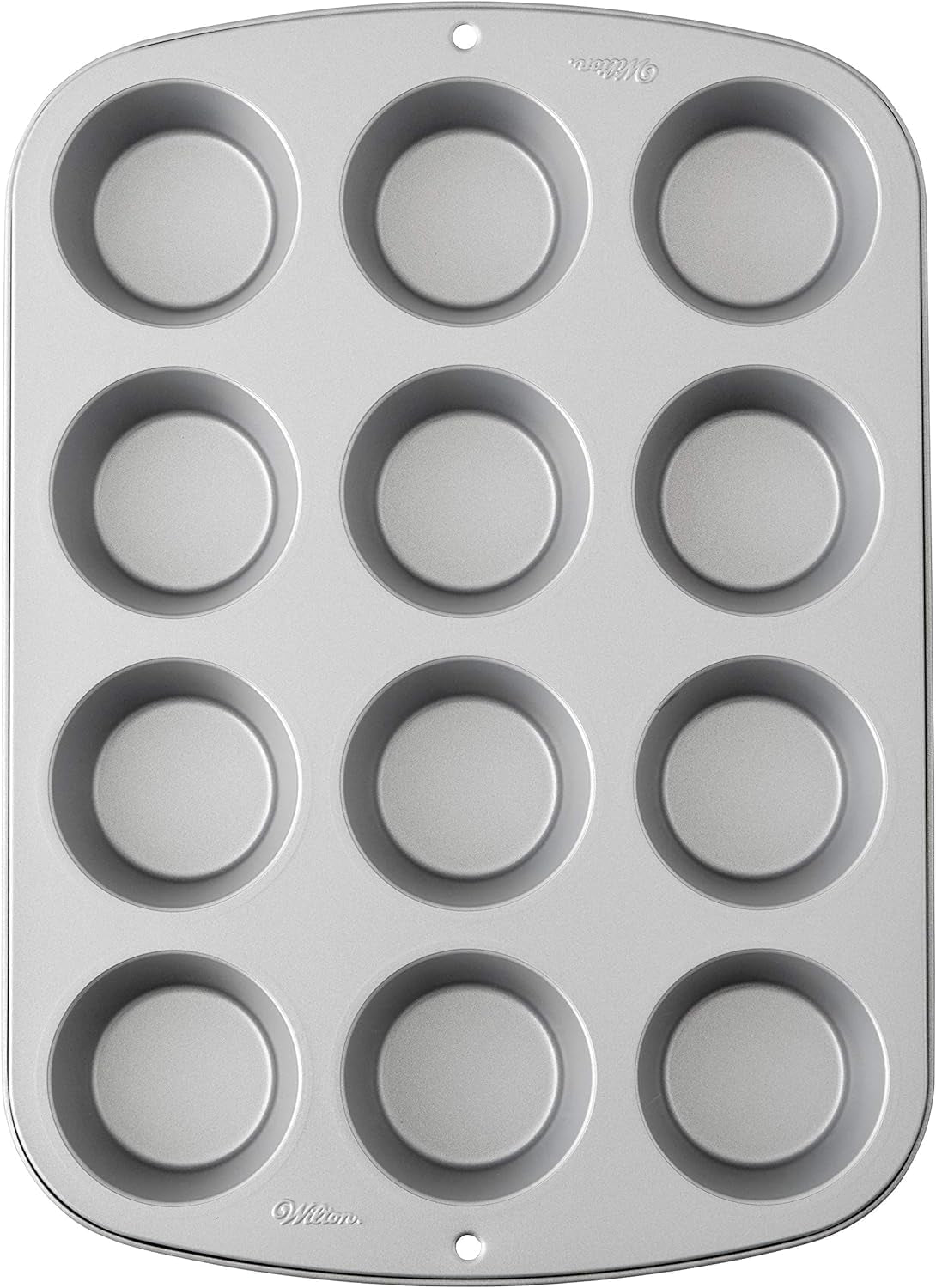 Wilton 03-3118 Stampo per cupcake/muffin, ricetta destra, antihaft, 12 vertiefungen, Grau Stampi e teglie Naty Shop