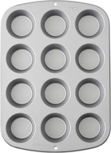 Wilton 03-3118 Stampo per cupcake/muffin, ricetta destra, antihaft, 12 vertiefungen, Grau Stampi e teglie Naty Shop