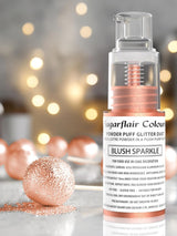 Sugarflair Pump Powder Spray, Glitter, Blush, Glitter - colorante alimentare per torte, spray non aerosol per torte, muffin e altro - 10 g