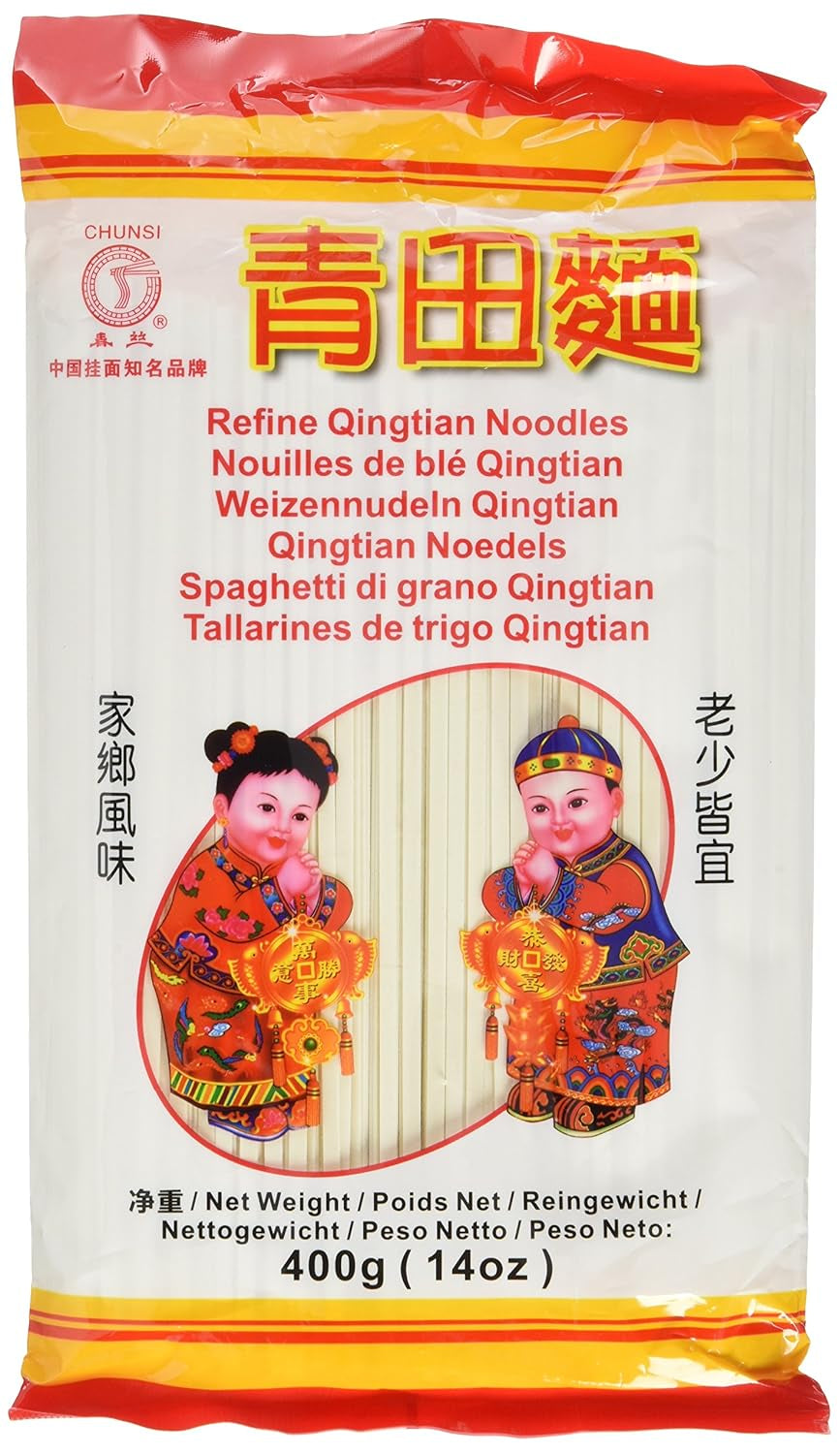 Tagliatelle di grano (Qingtian), confezione da 6 (6 confezioni x 400 g)