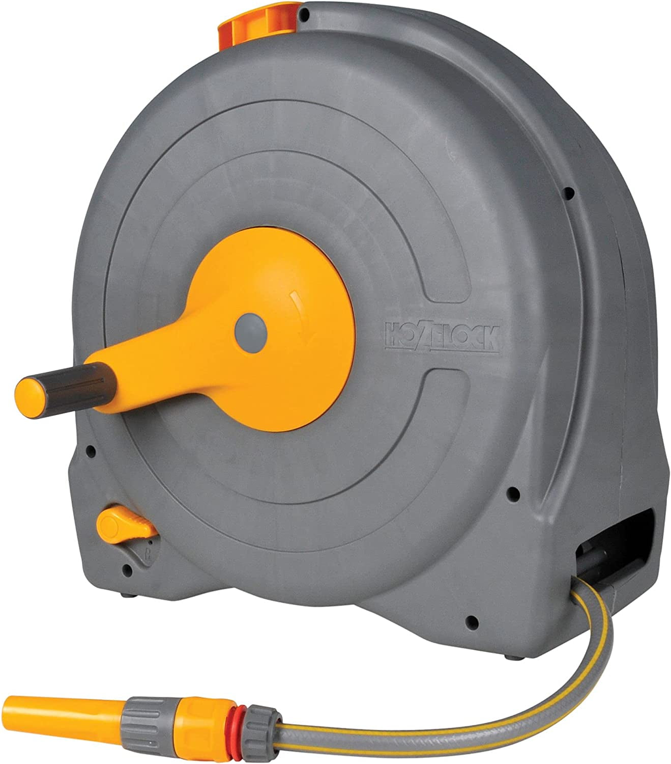 Scatola portagomma Hozelock Fast Reel per montaggio a parete con tubo da 40 m