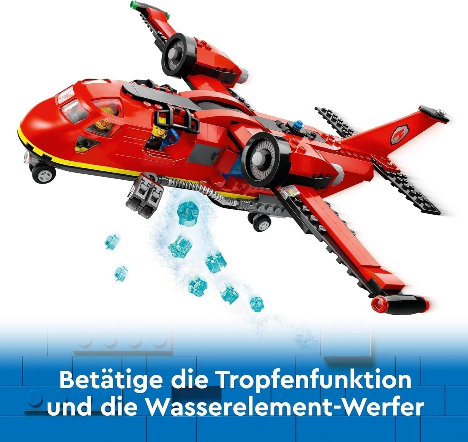 Aereo dei pompieri LEGO City, set pompiere aereo giocattolo per bambini, set da costruzione con 3 personaggi dei pompieri e decorazioni antincendio, eccellente idea regalo per ragazzi e ragazze dai 6 anni 60413 Set da costruzione Besuche den LEGO-Store
