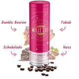 Chicchi di caffè espresso biologico 500 g in una scatola di caffè sigillata - alta qualità e riutilizzabile - chicchi di caffè premium tostati in Sicilia