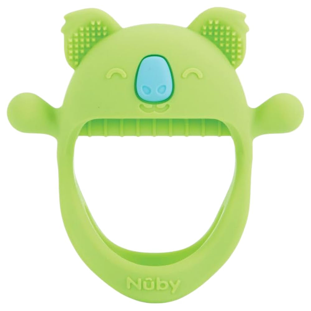 Guanti da dentizione Nuby - Silicone | Giocattolo per la dentizione del koala | Giocattolo sensoriale | 3+ mesi
