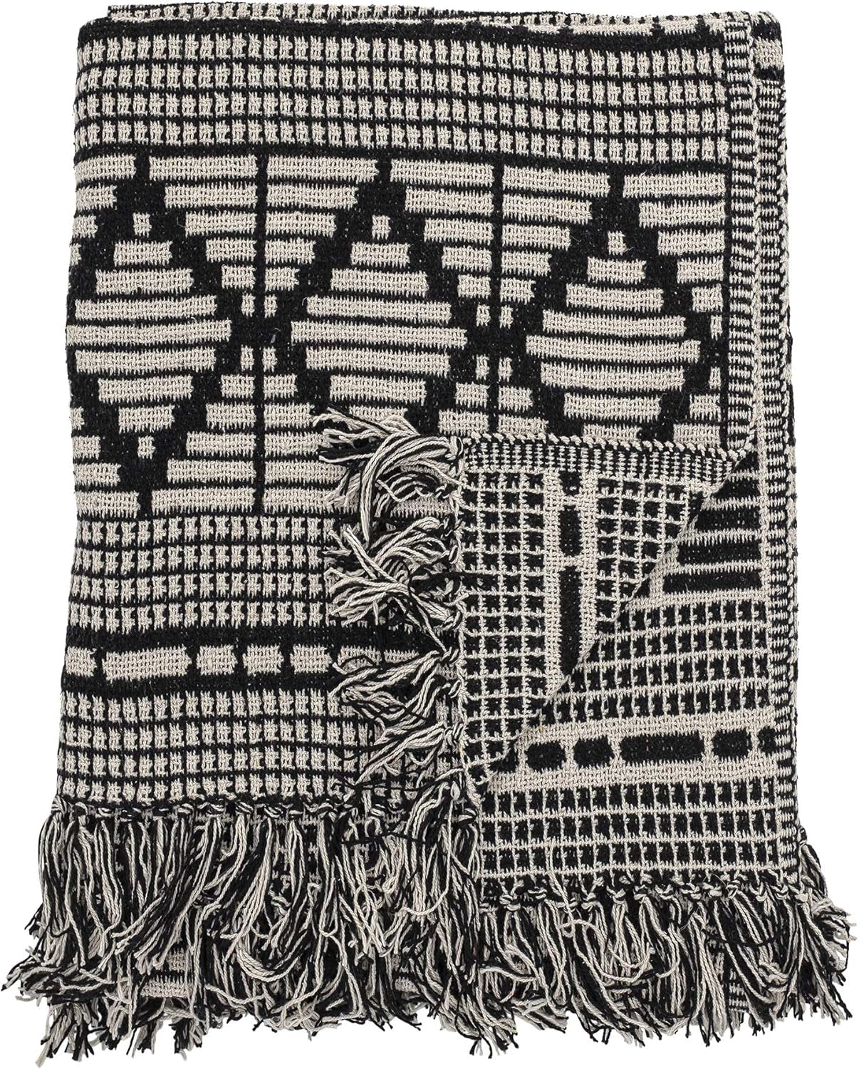 Copriletto Bloomingville, nero, cotone, 160 cm Bloomingville Letti e coperte Nero 160 cm