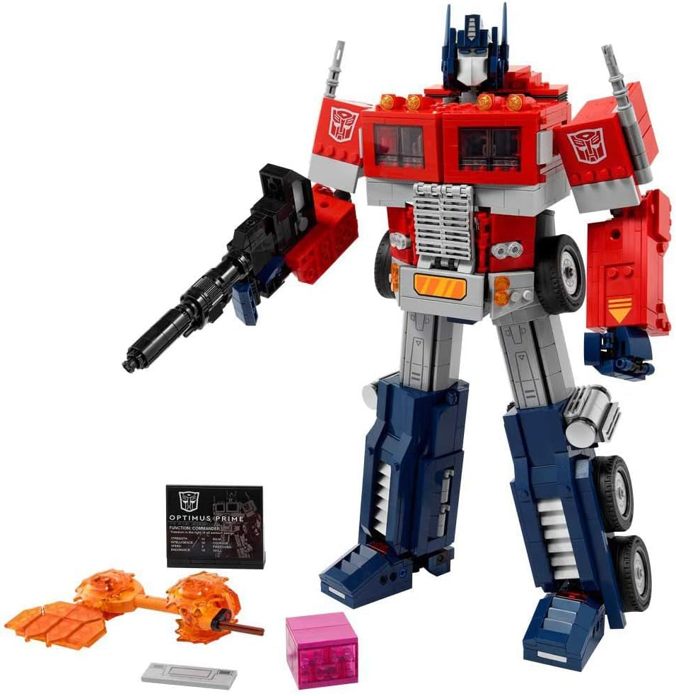 LEGO 10302 Icons Optimus Prime Set, Robot 2 in 1 e modello di camion, kit modello giocattolo Transformers per adulti, regalo di compleanno o Natale per uomini, donne, lei e lui Set da costruzione Besuche den LEGO-Store
