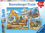 Ravensburger Puzzle per Bambini - 09226 Veicoli da Costruzione Grandi - Puzzle per Bambini 5+ 3X49 Pezzi Puzzle Naty Shop Titolo predefinito