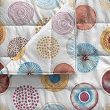 Biancheria da letto italiana trapunta basic estiva, microfibra stampata, 250X240Cm, a cerchio Trapunte e Trapunte Naty Shop