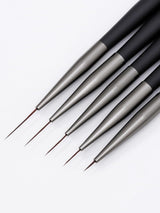 Nagelkunst-Pinsel, 5 Stück, Nailart-Pinsel, Punktierstift-Werkzeuge, Malkunst-Design-Pinsel-Set Für Lange Linien, Dünne Details, Feine Zeichnungsgrößen 7/9/11/15/22 Mm, Nero