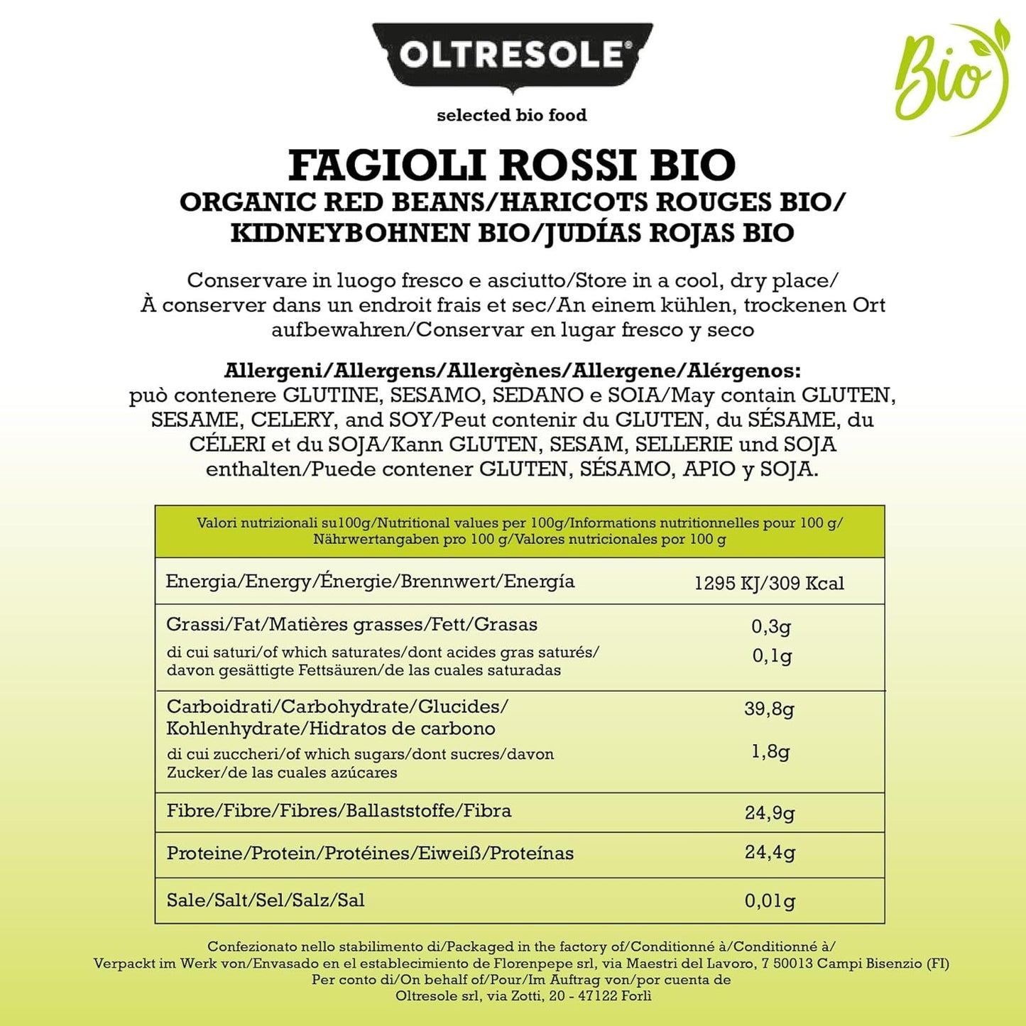 Fagioli rossi bio 1 kg, legumi secchi biologici da coltivazioni controllate, ricchi di proteine ​​e sali minerali, ideali per diete ipocaloriche, vegane e vegetariane