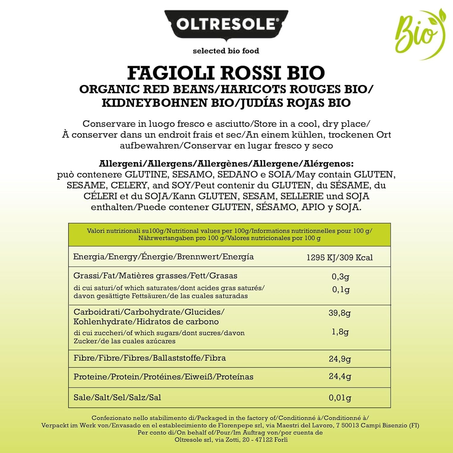 Fagioli rossi bio 1 kg, legumi secchi biologici da coltivazioni controllate, ricchi di proteine ​​e sali minerali, ideali per diete ipocaloriche, vegane e vegetariane