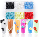 Unghie floreali 3D, 6 griglie, ciondoli per unghie floreali, strass per unghie acrilici, accessori per unghie, decorazioni per unghie primaverili fai da te