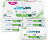 Salviette umidificate WaterWipes Sensitive+ Hydrating Boost, salviette idratanti, 720 unità (confezione da 12), 3 in 1 per pulire, curare, idratare, acqua di aloe vera al 99%, salviette per neonati senza profumazione