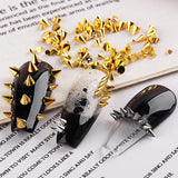 Mini Metall Nieten Punk Nail Charms Oro Argento Strasssteine ​​​​Nägel Charm Kegel Spikes Nagelschmuck Glitzersteine ​​​​Borchie per nail art Nagel Steine ​​​​Legierung Nagelanhänger Strass Nageldesign Zubehör