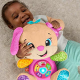 Fisher-Price Peluche Ridi & Impara JFD35 con Stages Intelligenti Giocattolo didattico musicale per bambini dai 6 mesi, Versione multilingue: italiano, spagnolo, portoghese, inglese, JFD35 Baby Toys Naty Shop