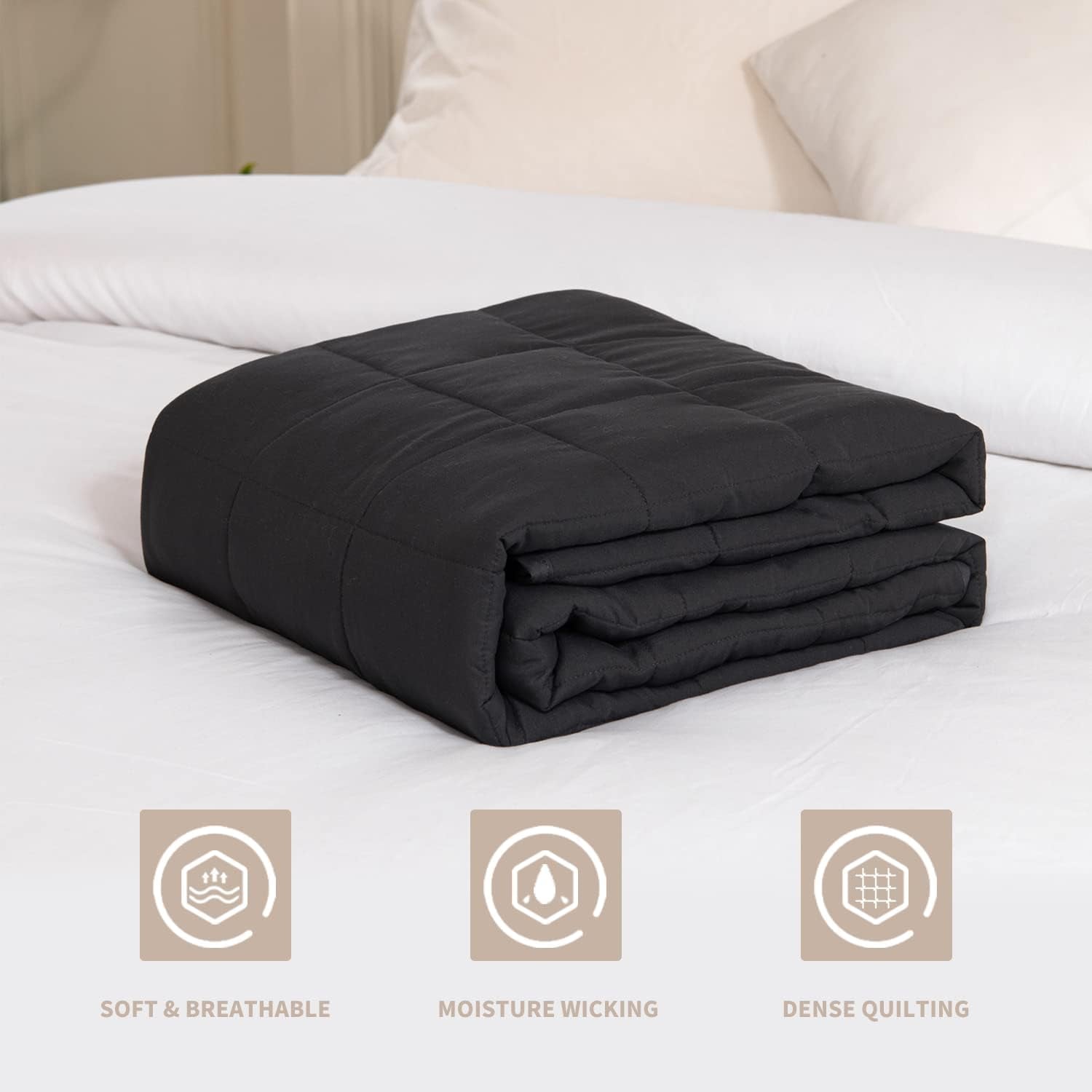 Coperta ponderata 150X200Cm 8Kg Coperta relax per adulti per migliorare il sonno Coperta ponderata grigia Letti e coperte Good Nite