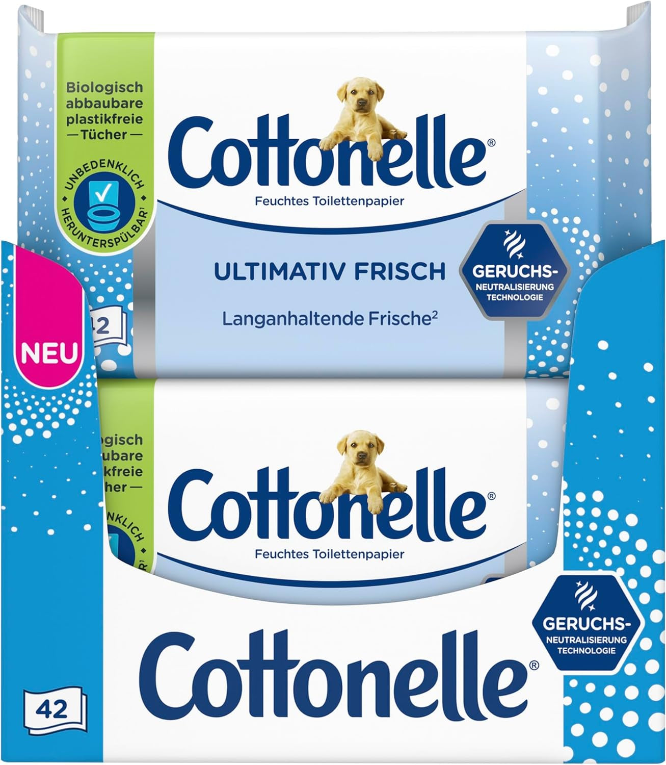 Salviette umidificate, Ultimate Fresh, 12 X 42 salviette, Tecnologia Deodycylx, Delicate sulla pelle, Senza alcool e coloranti, Sensibili, Biodegradabili