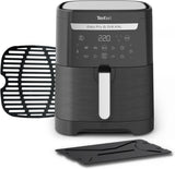Tefal Easy Fry Max EY2458, 5 litri, Friggitrice ad aria calda, 10 programmi di cottura automatici, touch screen digitale Elettrodomestici Naty Shop Nero Singolo - Senza finestra 6,5L