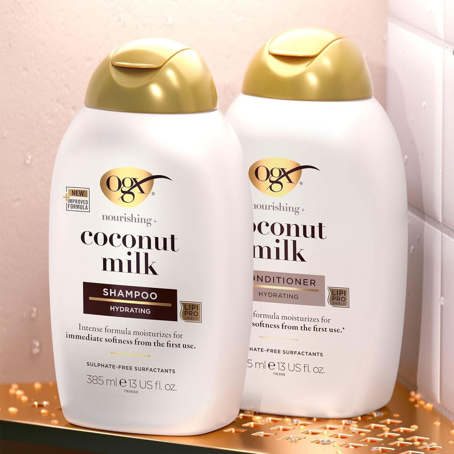Shampoo al latte di cocco OGX (385 ml), effetto idratante Doccia e bagno Naty Shop
