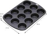 Original Kaiser Inspiration Muffinform-Set 2-Teilig, Muffinblech Mit Xmas Papierbackförmchen Für 12 Muffins, 38 X 27 Cm, Cupcake Form Antihaftbeschichte, Schwarz Stampi e teglie da forno Naty Shop