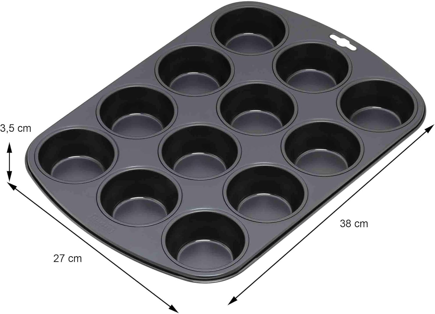 Original Kaiser Inspiration Muffinform-Set 2-Teilig, Muffinblech Mit Xmas Papierbackförmchen Für 12 Muffins, 38 X 27 Cm, Cupcake Form Antihaftbeschichte, Schwarz Stampi e teglie da forno Naty Shop