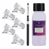 GZMAYUEN Poly Nail Gliding Solution 30ml * 2 Gel per estensione unghie Gel liquido per estensione poly - Soluzione scorrevole facile fai-da-te con pennello