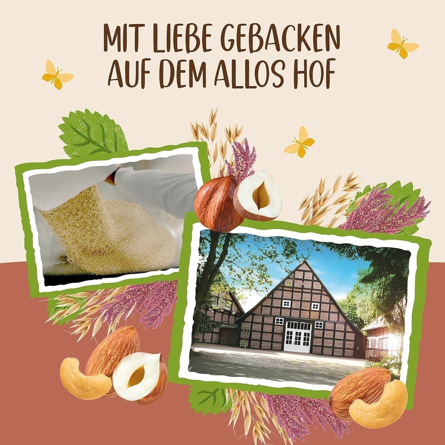 ALLOS Amaranto Croccante Nobleuss | Muesli biologico, noci, avena, cereali per il piccolo Cereal Naty Shop