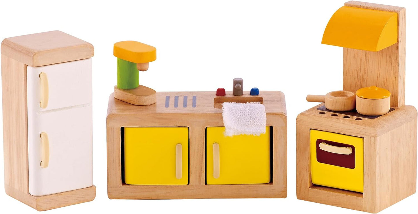 Hape E3459 - Cameretta per bambini, piccola cucina per case delle bambole Naty Shop