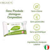 Salviette intime Organyc Moist, realizzate in cotone organico certificato al 100% - 4 confezioni da 20 salviette (80 salviette in totale)