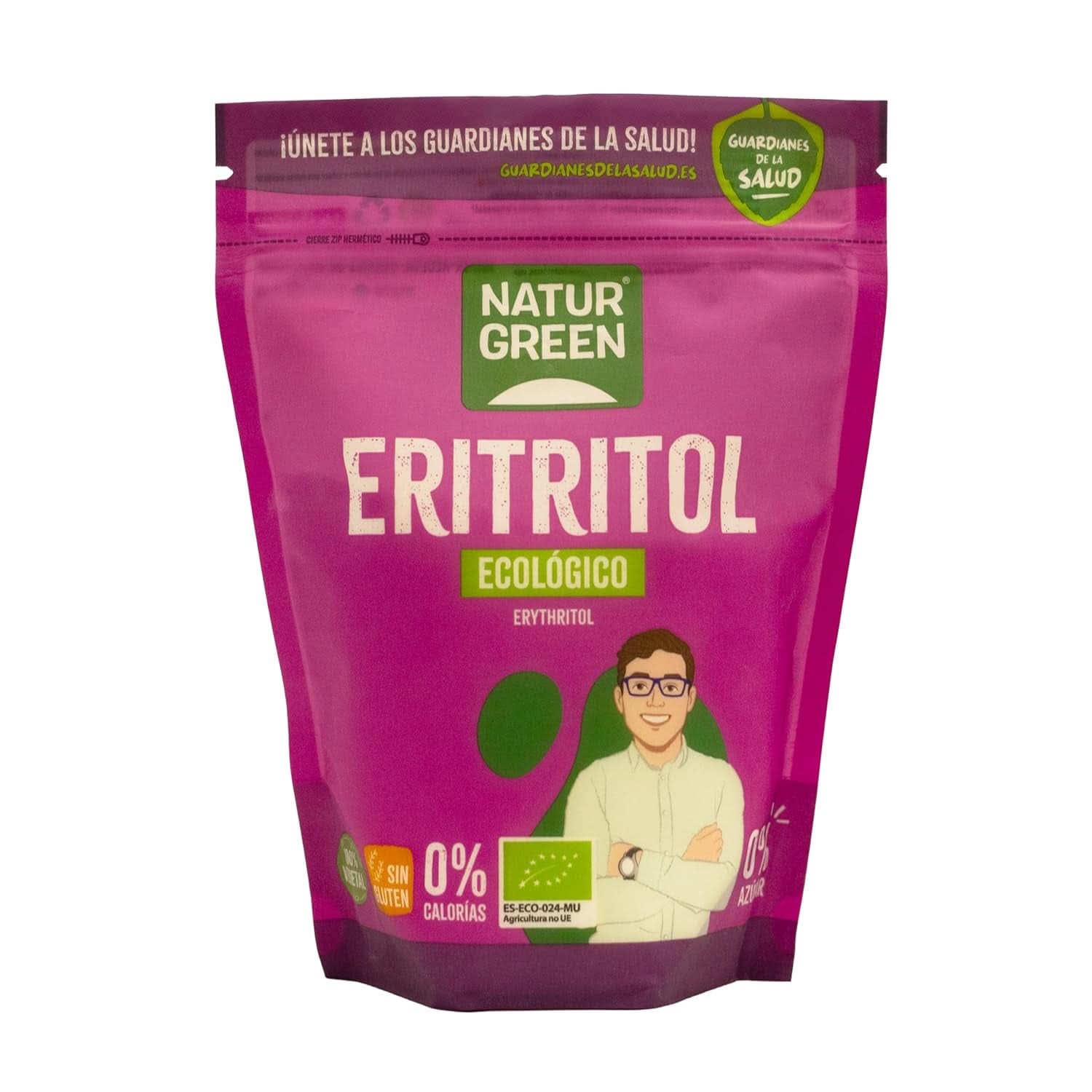 Bio Eritritolo, Dolcificante Naturale, Biologico, Basso Indice Glicemico, 500 grammi Dolcificanti Naty Shop