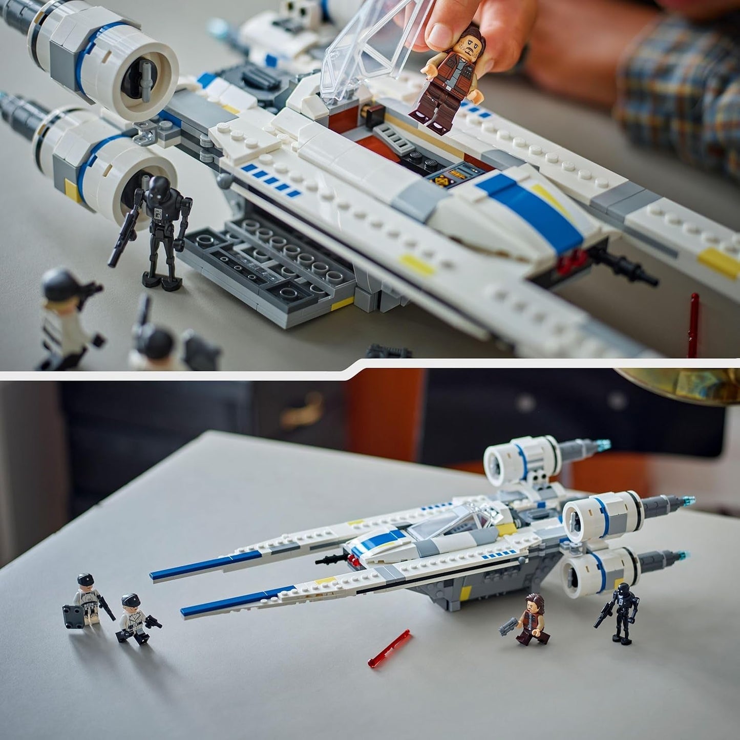 LEGO Star Wars 75399 Rebel U-Wing Starfighter - Giocattolo con funzione di ala oscillante e 3 minifigure tra cui Cassian Andor e il droide K-2SO - Regalo per ragazzi dagli 8 anni in su e fan di Andor stagione 2 Set di costruzione Beuche den LEGO-Store