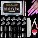 Set di 288 forme per unghie doppie, set per nail art a doppia forma, 12 forme per estensione unghie, forme per unghie in gel, adatte per principianti e manicure