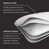 Cuscino Symphony TEMPUR-PEDIC In memory foam, Lussuoso, Morbido, Standard, Bianco Cuscini standard Naty Shop
