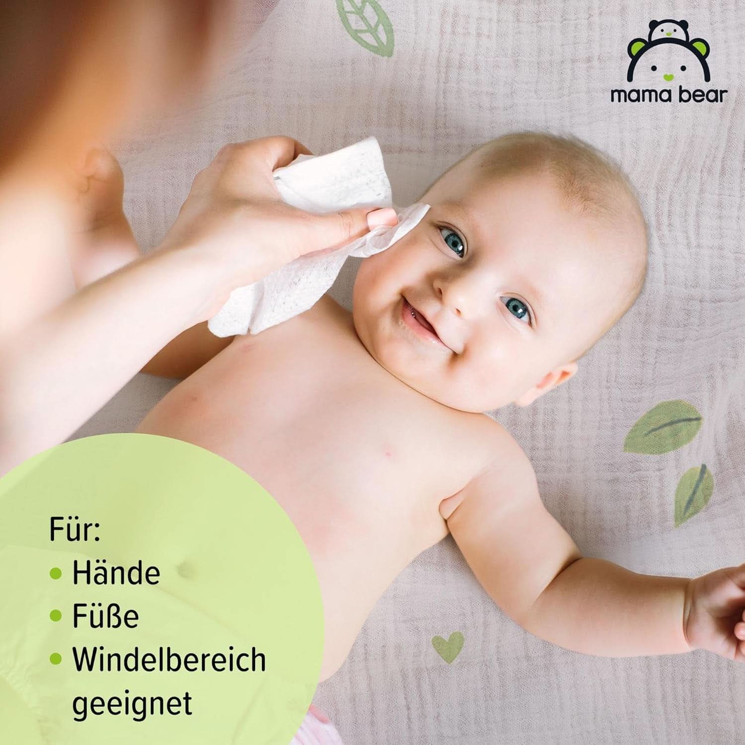 Salviette per neonati fresche con aloe vera Mama Bear Naty Shop