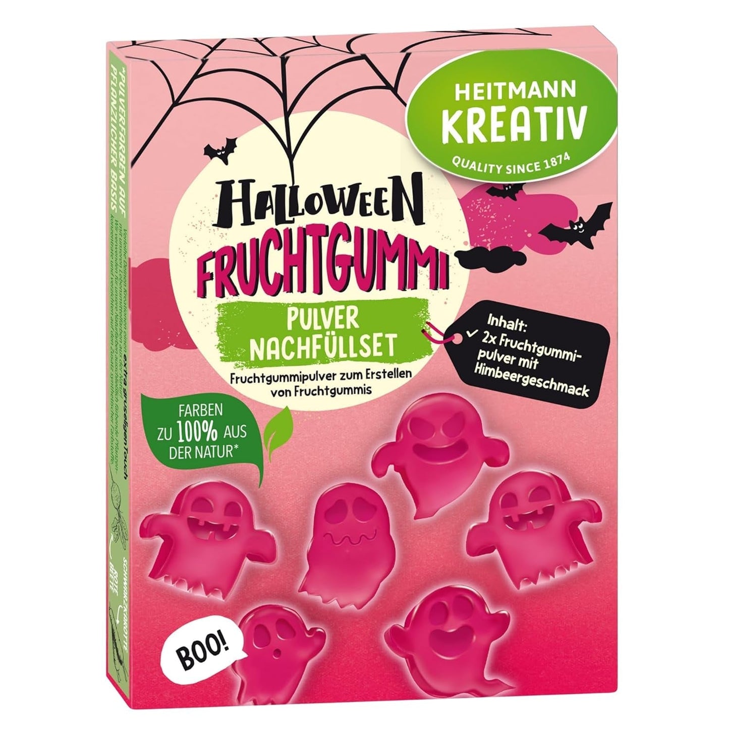 HEITMANN KREATIV Set di gomme da masticare alla frutta per Halloween - Gusto lampone