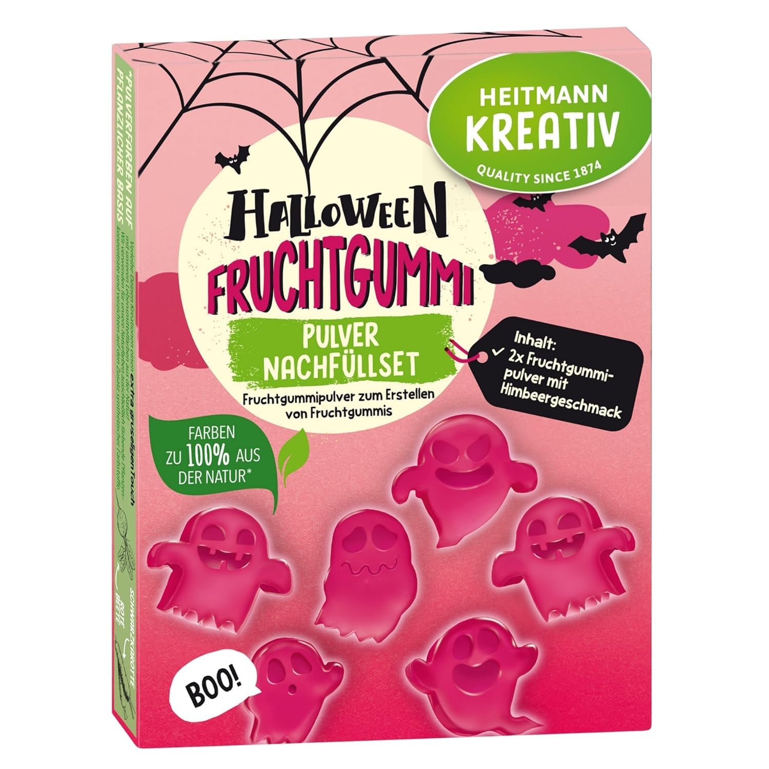 HEITMANN KREATIV Set di gomme da masticare alla frutta per Halloween - Gusto lampone