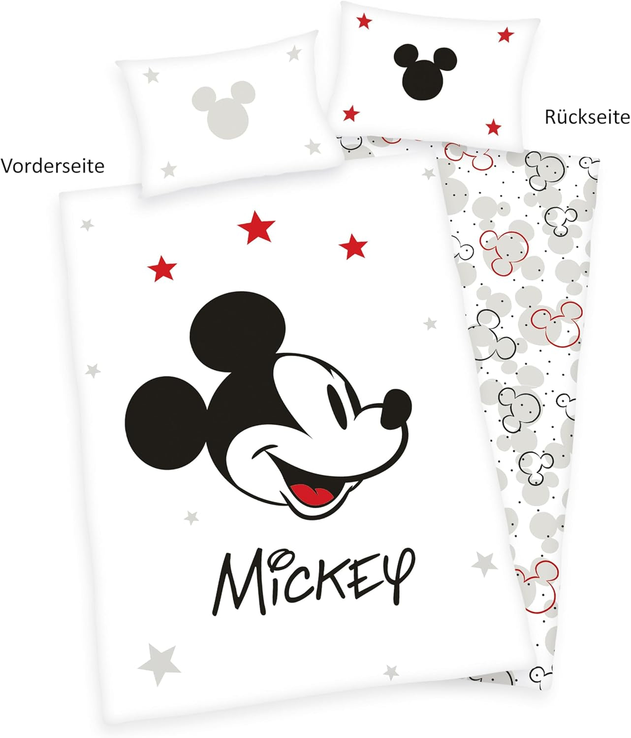 Biancheria da letto Topolino, reversibile, 100% cotone Biancheria da letto - bambini Naty Shop