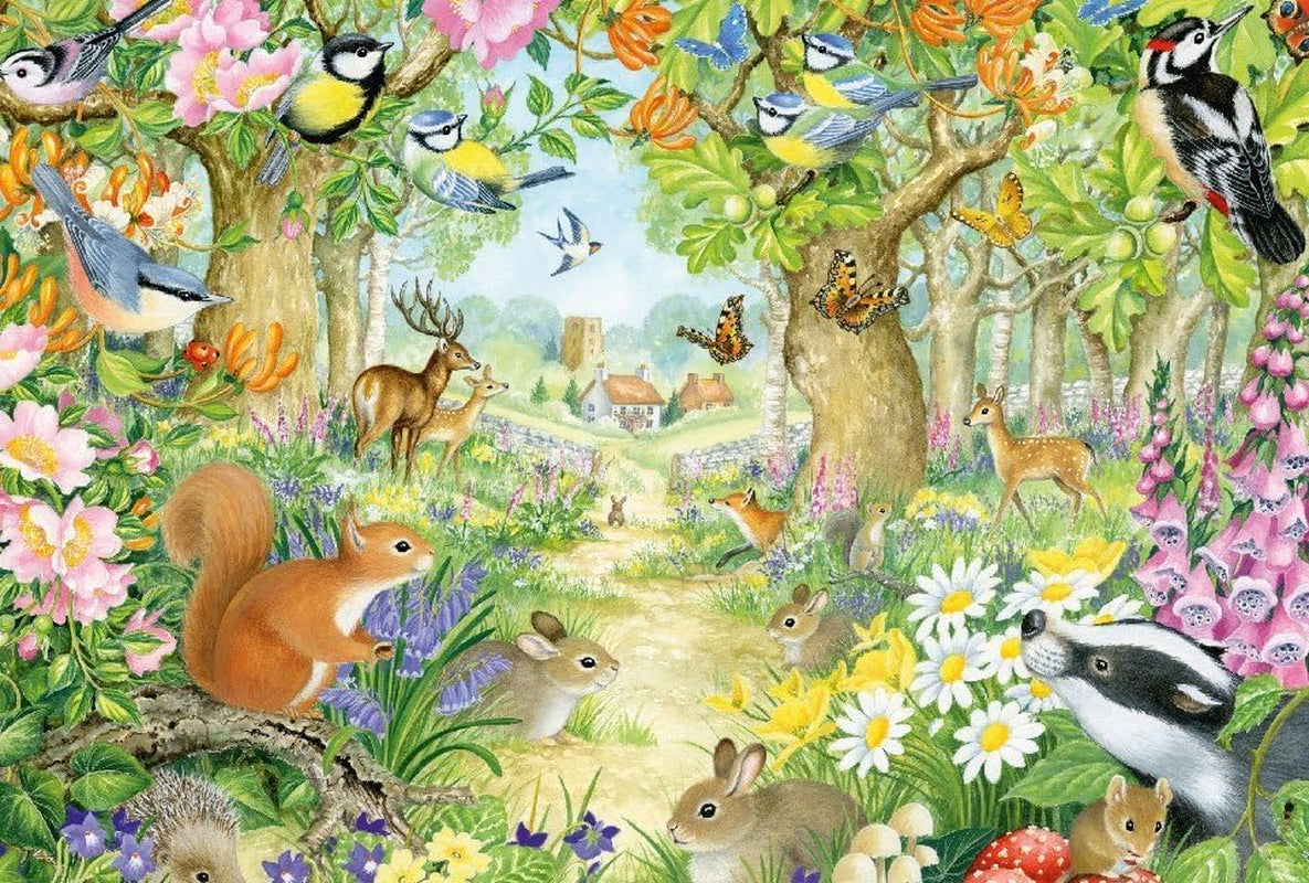 Schmidt Spiele 56370 Animali nella foresta, puzzle per bambini, 100 pezzi Puzzle Naty Shop