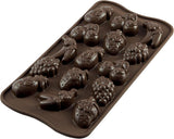 Stampo in silicone Pralina Silikomart Frutta 3,2 x 3,2 x H 1,5 cm, 10 ml, 15 cavità (SCG32) Cucina Naty Shop
